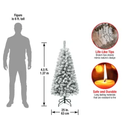 4.5 ft. Acacia Flocked Tree