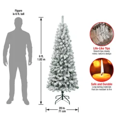 6 ft. Acacia Medium Flocked Tree