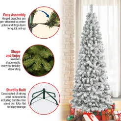 7.5 ft. Acacia Medium Flocked Tree