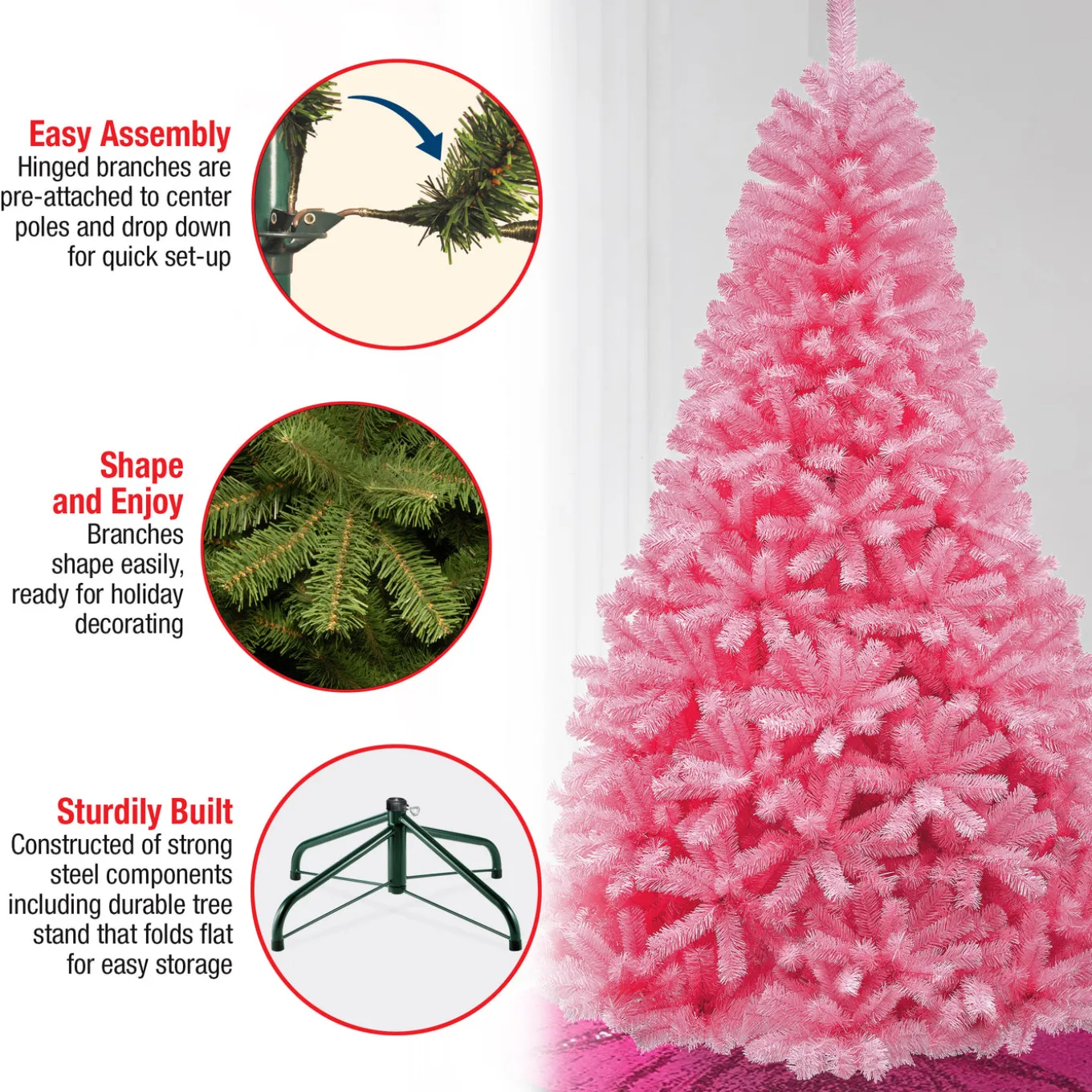 7.5 ft. Color Pop Pink Tree