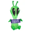 7 ft. Halloween Alien with Sign Inflatable Decoration with LED Lights