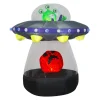 6 ft. Halloween Animated Alien Spacecraft Inflatable Decoration with LED Lights