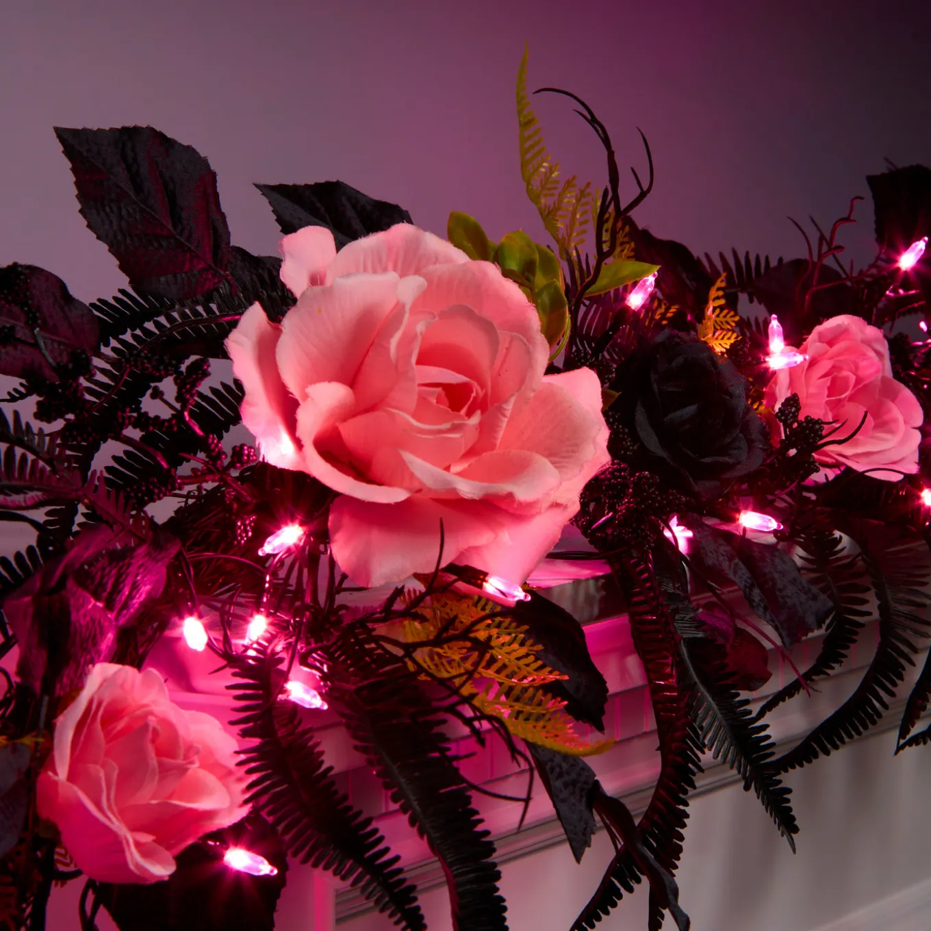 6 ft. Halloween Cute and Creep Garland with LED Lights