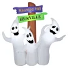 6 ft. Halloween Ghost Trio and Signpost Decoration