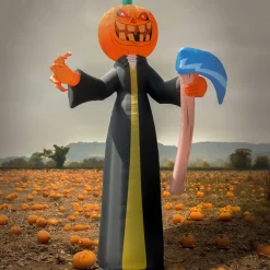 20 ft. Halloween Pumkin Reaper Inflatable Decoration with LED Lights