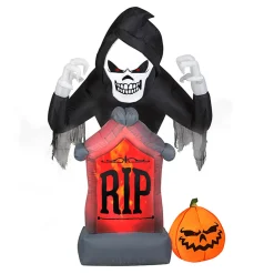 6 ft. Halloween Shaking Grim Reaper Inflatable and Animated Decoration