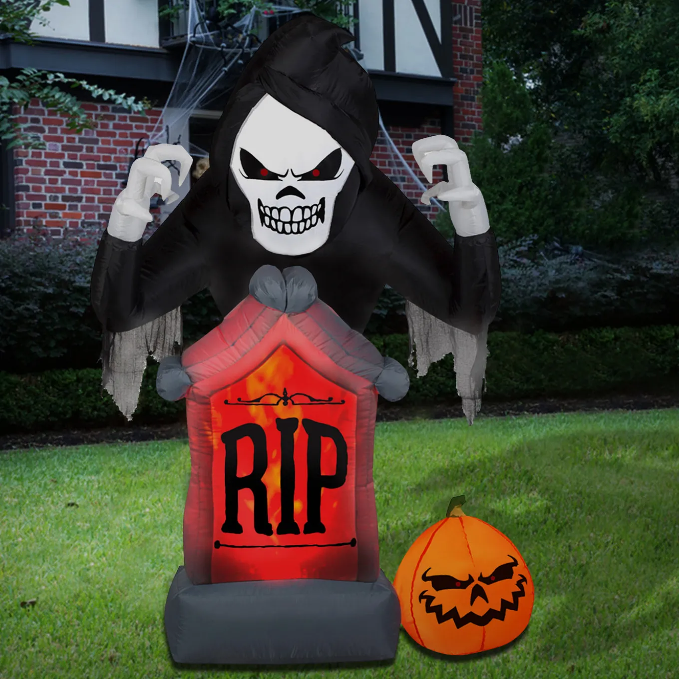 6 ft. Halloween Shaking Grim Reaper Inflatable and Animated Decoration