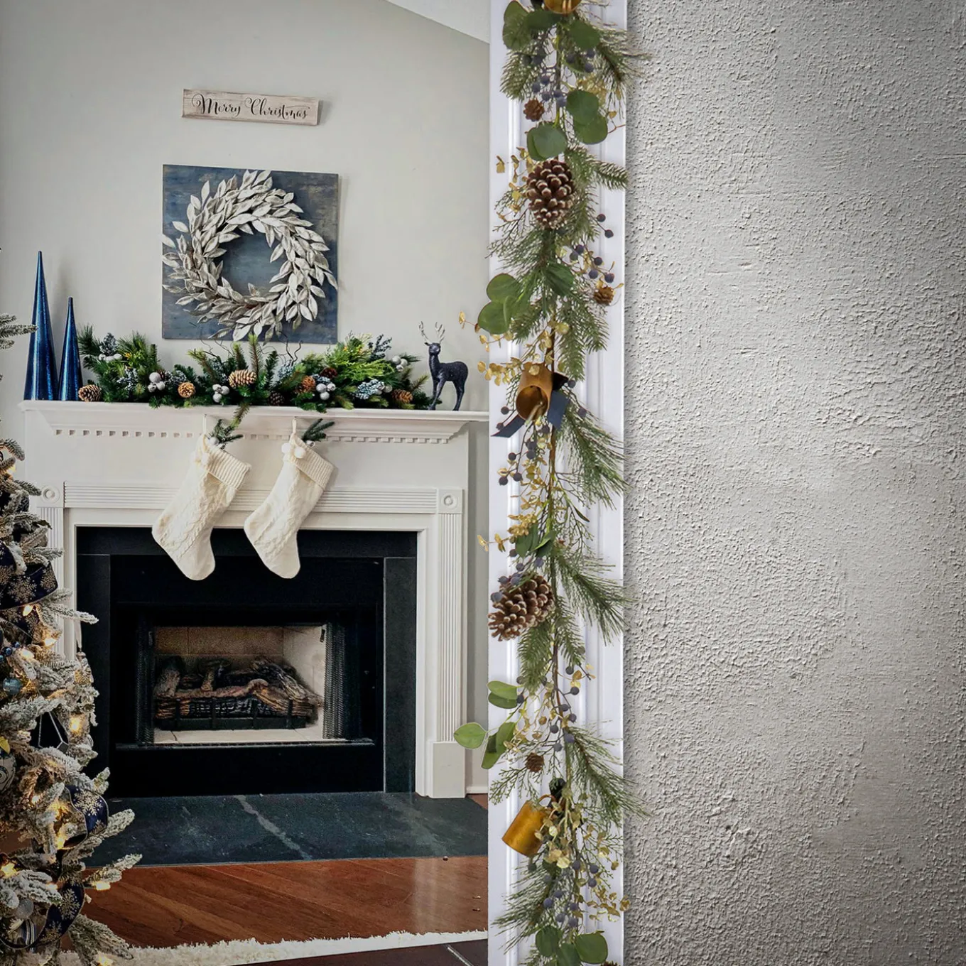 6 ft. HGTV Home Collection Swiss Chic Garland