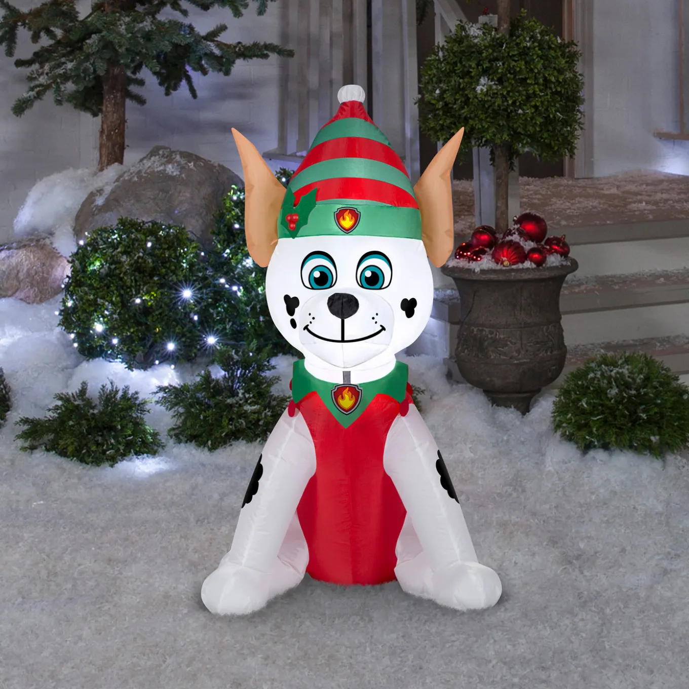 3.5 ft. Inflatable Elf Paw Patrol Marshall Dalmatian with LED Lights