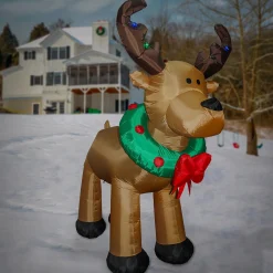 8 ft. Inflatable Reindeer with LED Lights