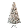 7.5 ft. Pre-Lit Acacia Flocked Tree with Clear Lights