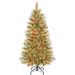 4.5 ft. Pre-Lit Arcadia Pine Cashmere Tree with Clear Lights