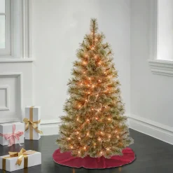 4.5 ft. Pre-Lit Arcadia Pine Cashmere Tree with Clear Lights