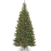6 ft. Pre-Lit Aspen Spruce Slim Tree with Multicolor Lights