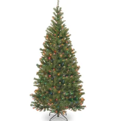 6 ft. Pre-Lit Aspen Spruce Slim Tree with Multicolor Lights