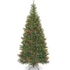 7.5 ft. Pre-Lit Aspen Spruce Slim Tree with Multicolor Lights