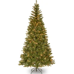 7.5 ft. Pre-Lit Aspen Spruce Slim Tree with Clear Lights