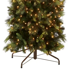 9 ft. Pre-Lit Carolina Pine Slim Tree with Clear Lights