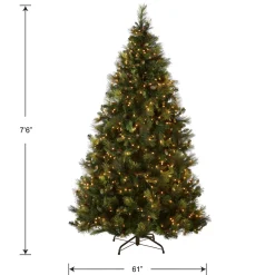 7.5 ft. Pre-Lit Carolina Pine Tree with 750 Clear Lights