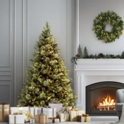 6.5 ft. Pre-Lit Carolina Pine Tree with Clear Lights