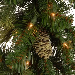 9 ft. Pre-Lit Carolina Pine Garland with Clear Lights