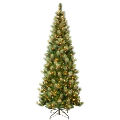 9 ft. Pre-Lit Charleston Pine Slim Tree with Clear Lights