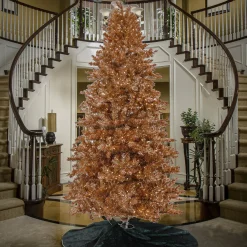 9 ft. Pre-Lit Christmas Rose Gold Metallic Tree