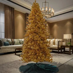 9 ft. Pre-Lit Christmas True Gold Metallic Tree