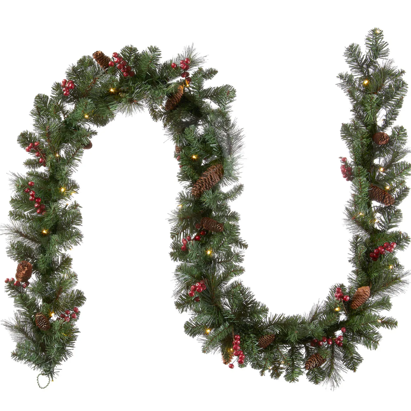 9 ft. Pre-Lit Crestwood Spruce Garland with Clear Lights
