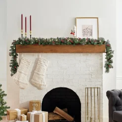 9 ft. Pre-Lit Crestwood Spruce Garland with Clear Lights