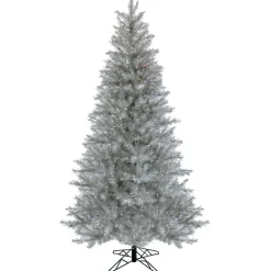 10 ft. Pre-Lit Crystal Pine Hinged Tree with RGB Lights