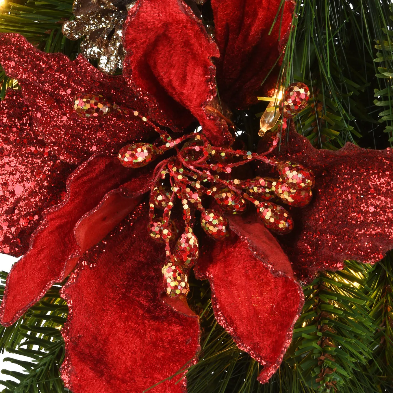 9 ft. Pre-Lit Decorative Collection Garland with Clear Lights