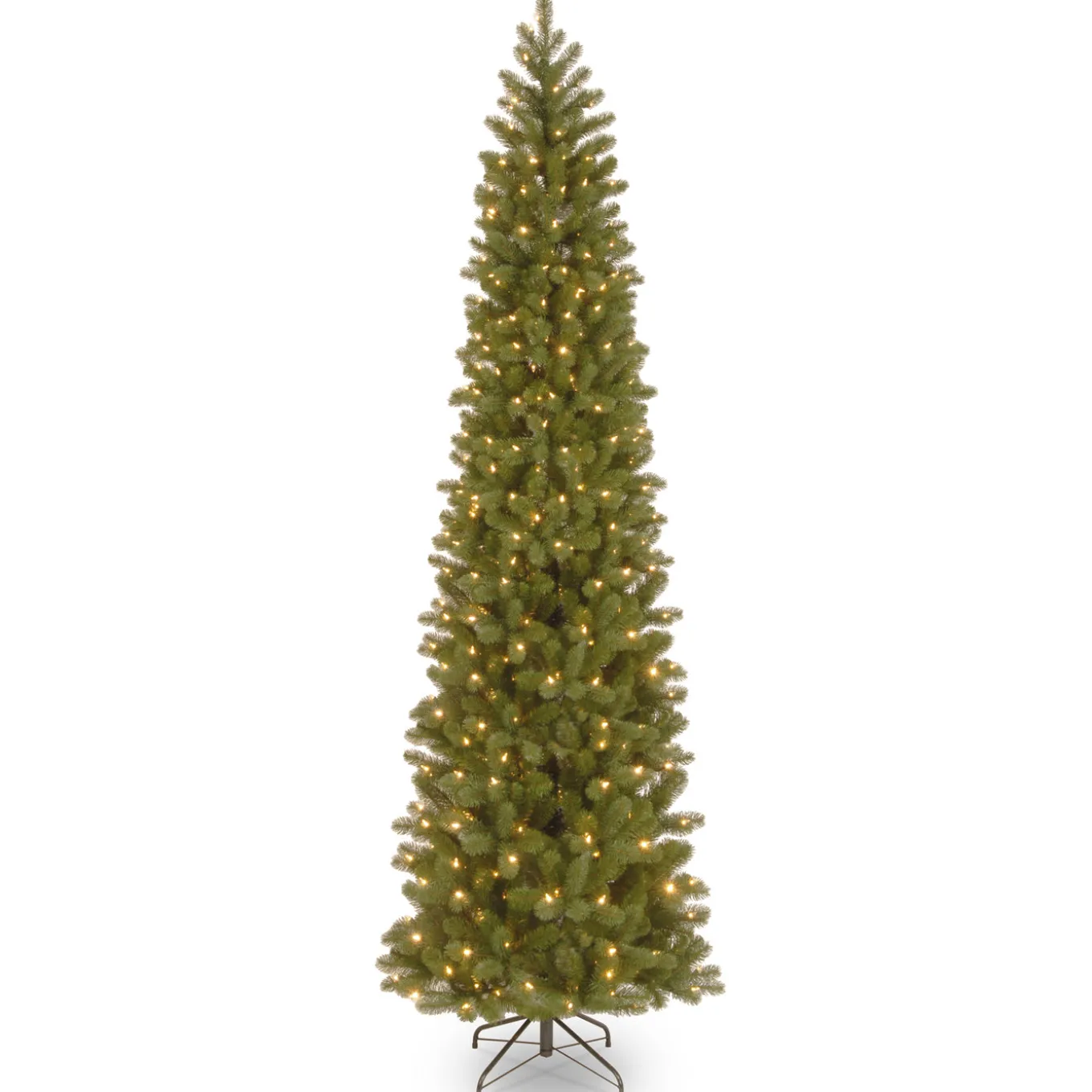 9 ft. Pre-Lit Downswept Douglas Fir Pencil Slim Tree with Clear Lights