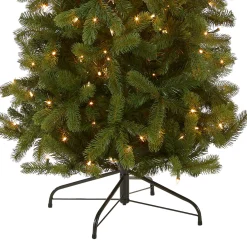 9 ft. Pre-Lit Downswept Douglas Fir Pencil Slim Tree with Clear Lights