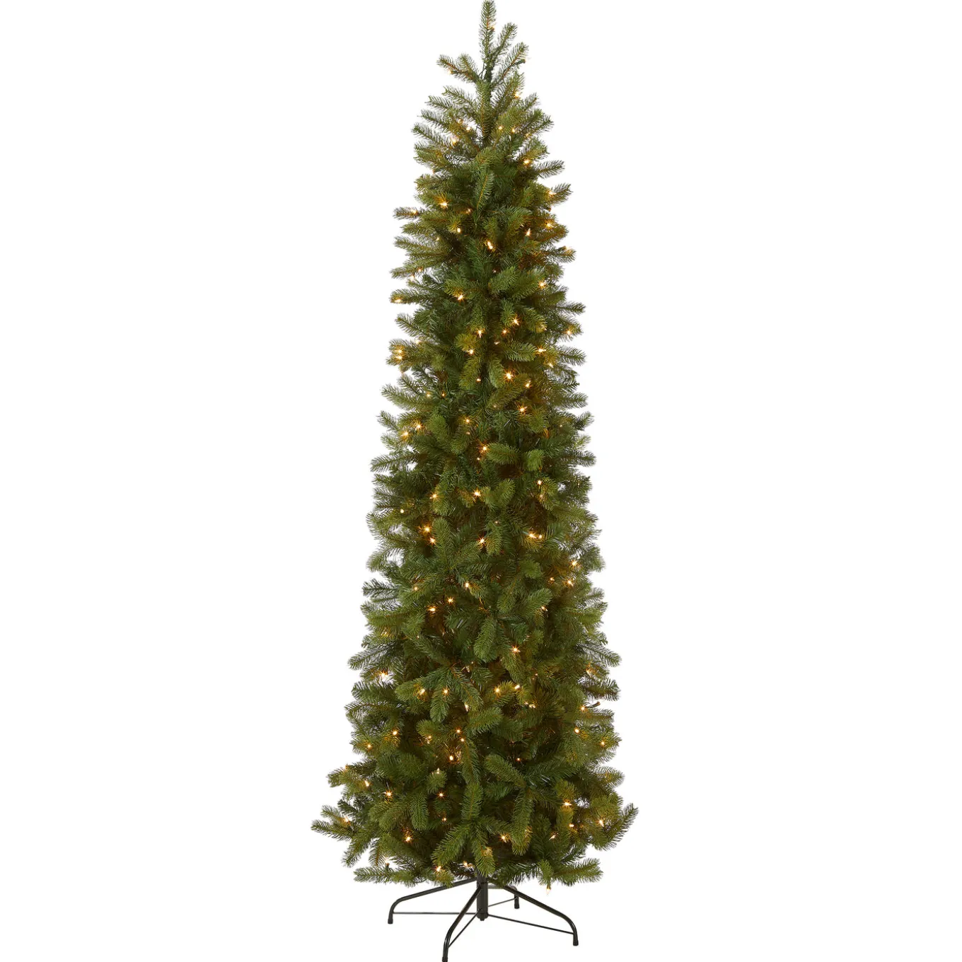 9 ft. Pre-Lit Downswept Douglas Fir Pencil Slim Tree with Clear Lights