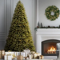 9 ft. Pre-Lit Downswept Douglas Fir Tree with Dual Color LED Lights