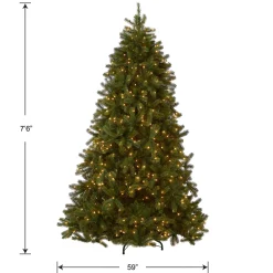 7.5 ft. Pre-Lit Downswept Douglas Fir Tree with 750 Clear Lights & 1867 Branch Tips