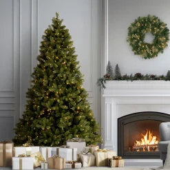 6.5 ft. Pre-Lit Downswept Douglas Fir Tree with Dual Color LED Lights