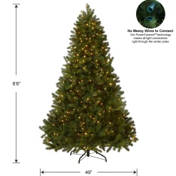 6.5 ft. Pre-Lit Downswept Douglas Fir Tree with Dual Color LED Lights