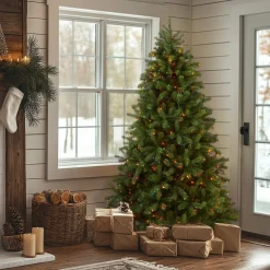 6.5 ft. Pre-Lit Downswept Douglas Fir Tree with Multicolor Lights