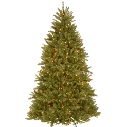 7.5 ft. Pre-Lit Dunhill Fir Hinged Tree with Clear Lights
