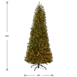 6.5 ft. Pre-Lit Dunhill Fir Slim Tree with Clear Lights
