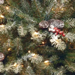 6.5 ft. Pre-Lit Dunhill Fir Snowy Tree with Clear Lights