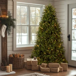 7 ft. Pre-Lit Dunhill Fir Tree with PowerConnect Dual Color LED Lights