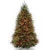 7 ft. Pre-Lit Dunhill Fir Tree with Multicolor Lights