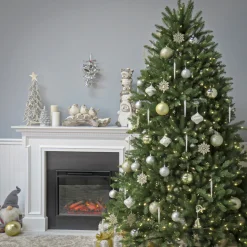 6.5 ft. Pre-Lit Dunhill Fir Tree with PowerConnect Clear Lights