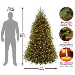 6.5 ft. Pre-Lit Dunhill Fir Tree with PowerConnect Clear Lights