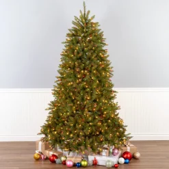 7.5 ft. Pre-Lit Dunhill Fir Tree with Multicolor, Clear Spectrum Lights
