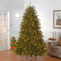 6.5 ft. Pre-Lit Dunhill Fir Tree with Clear Lights