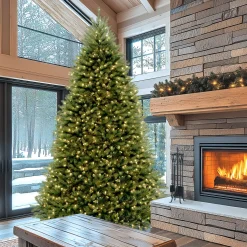 9 ft. Pre-Lit Dunhill Fir Tree with PowerConnect Dual Color LED Lights